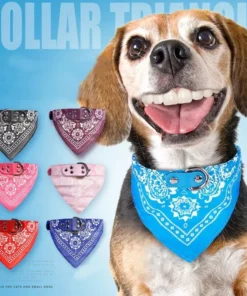 Adjustable PU Leather Pet Bandana Collar with Paisley Pattern for Dogs and Cats 15 » Pets Impress Adjustable PU Leather Pet Bandana Collar with Paisley Pattern for Dogs and Cats 14 » Pets Impress