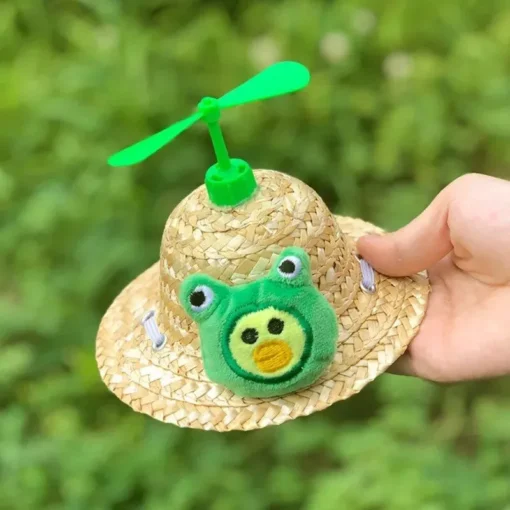 Chic Straw Sun Hat for Dogs & Cats - Image 3