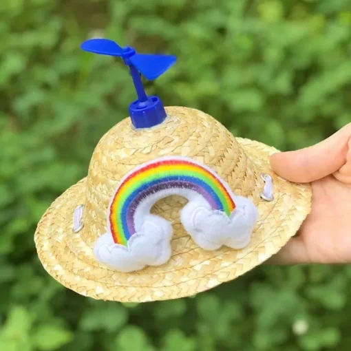 Chic Straw Sun Hat for Dogs & Cats - Image 2