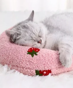 Comfy U-Shape Plush Pillow for Cats & Small Dogs